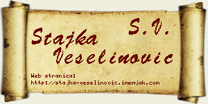 Stajka Veselinović vizit kartica